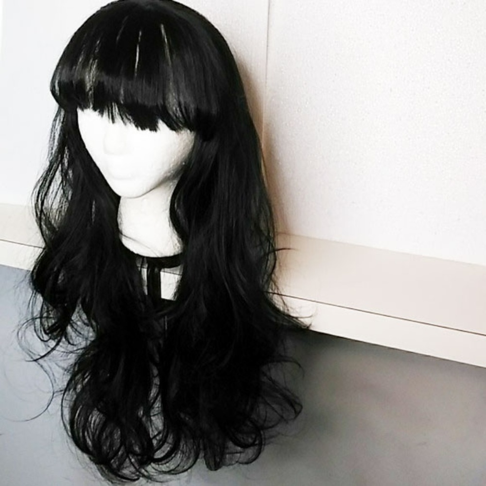 Dark Brown Cosplay Long Wave Synthetic Wig